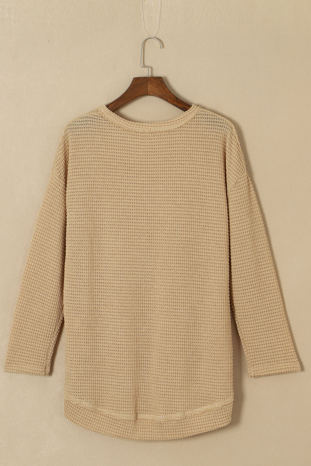 Moss Green Plus Size Textured Knit Long Sleeve Top