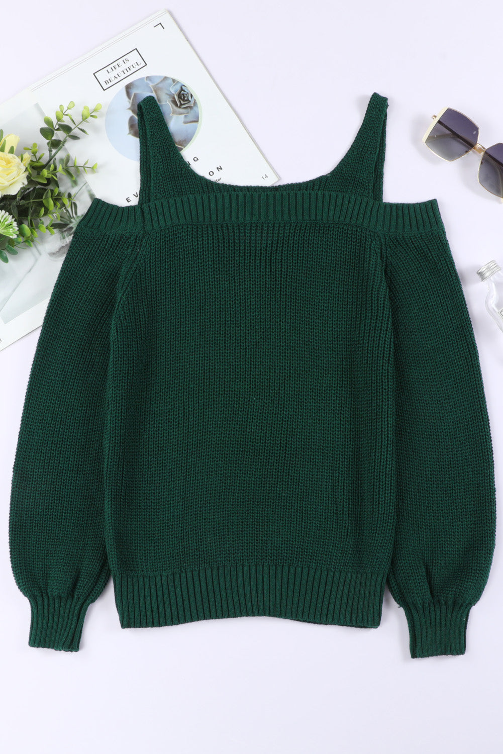 Apricot Dew Shoulder Juliette Knitted Sweater