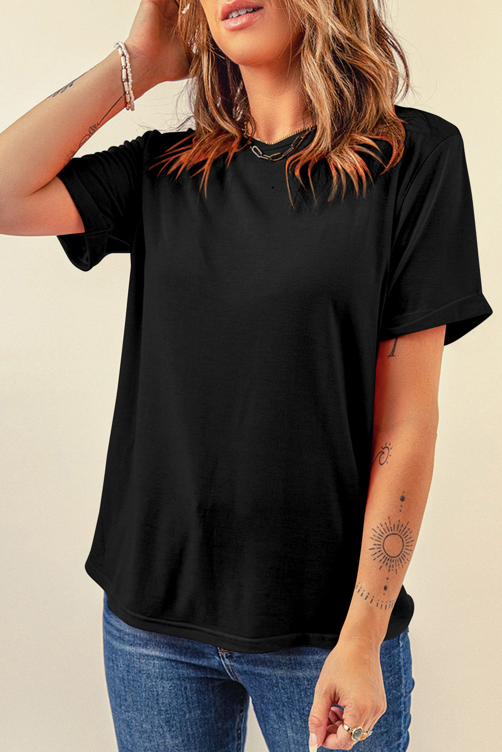 Casual Crew Neck Tee