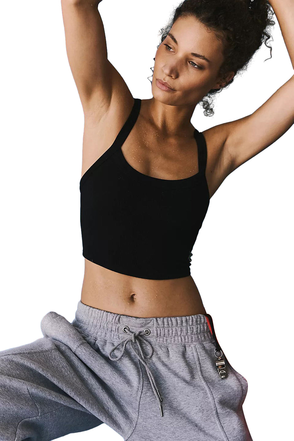 Athletic Ribbed Cropped Cami Top