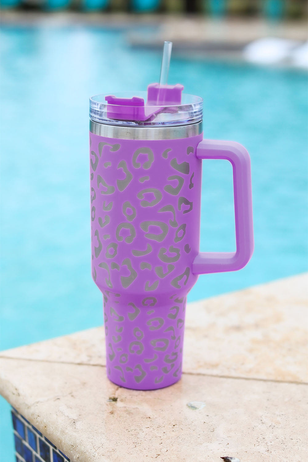 Rose Leopard Spotted 304 Stainless Double Insulated Cup 40oz