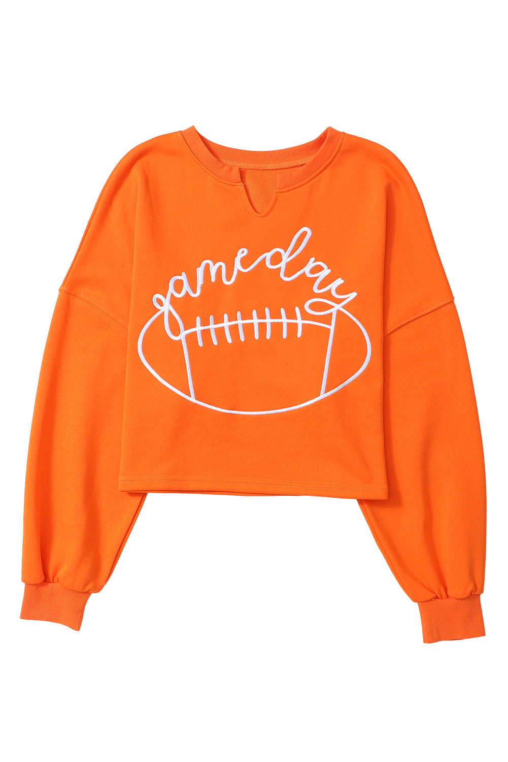 Game Day Lettering Notched Neck Sweatshirt