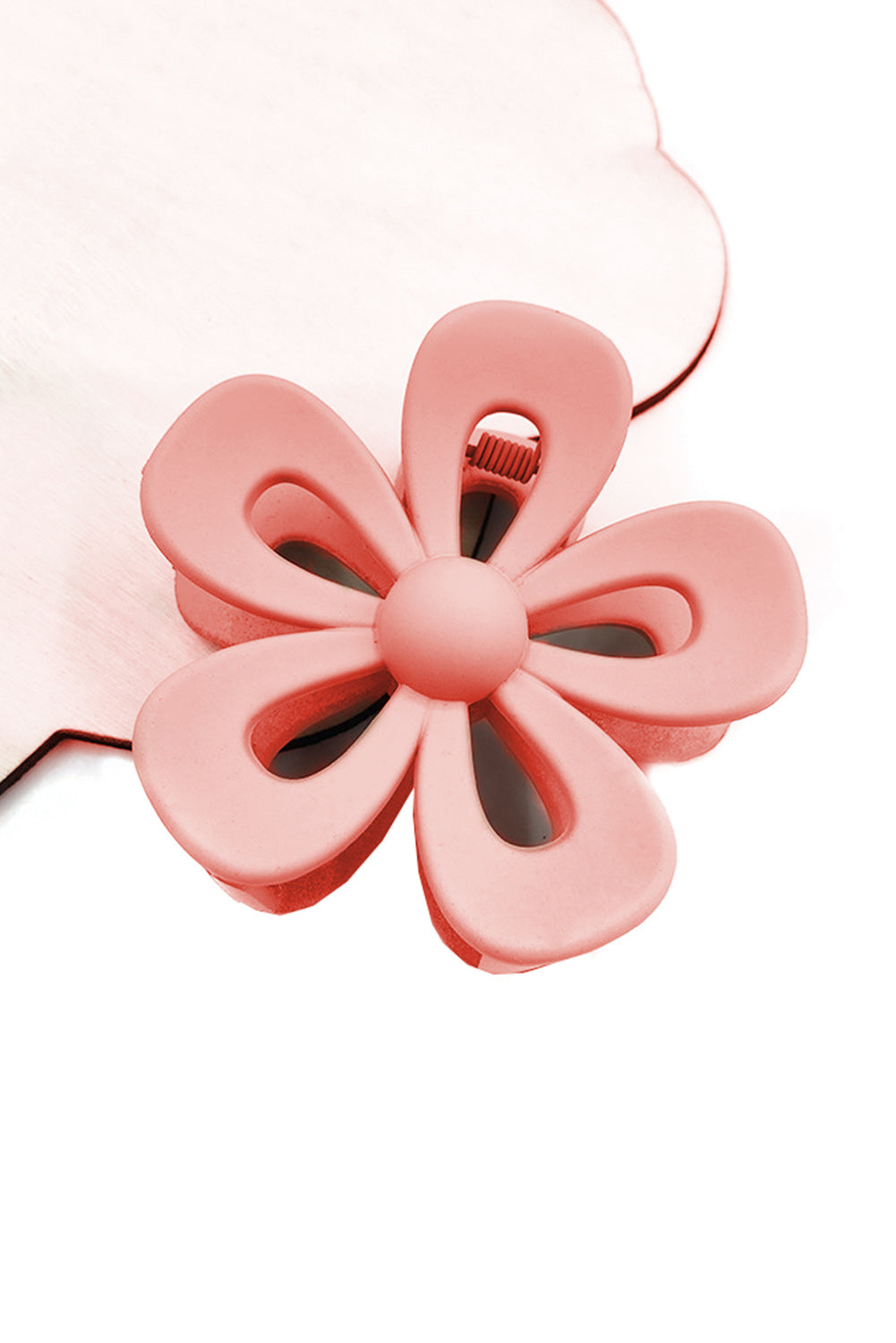 Rose Red Sweet Hollowed Flower Shape Claw Clip