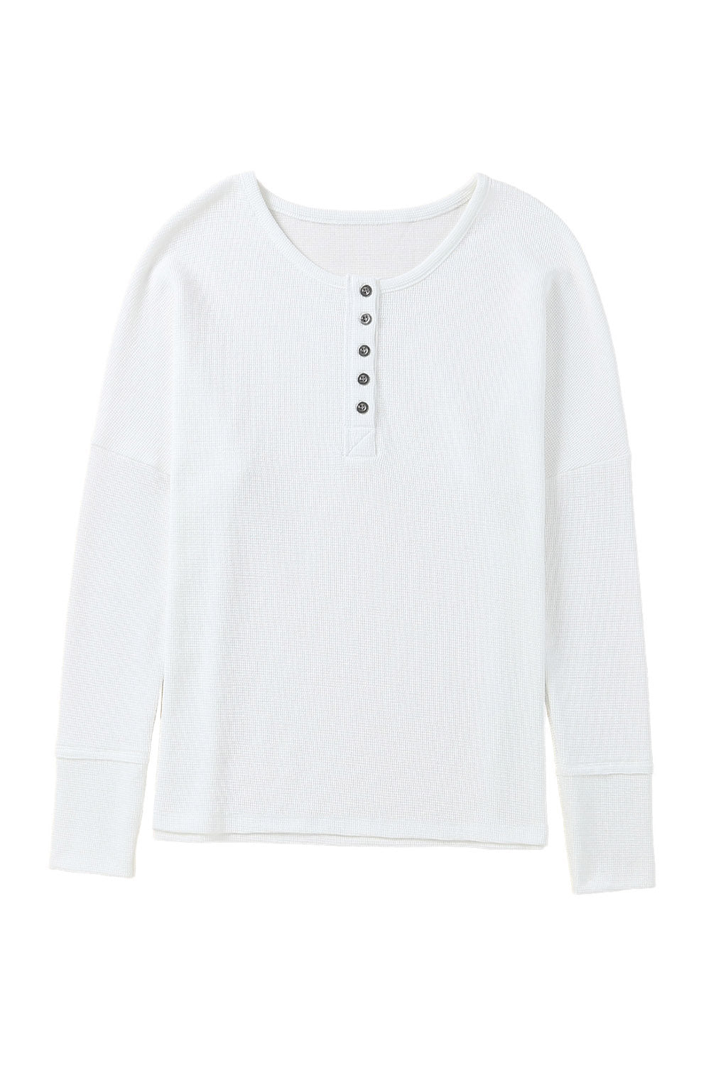 Waffle Knit Henley Top