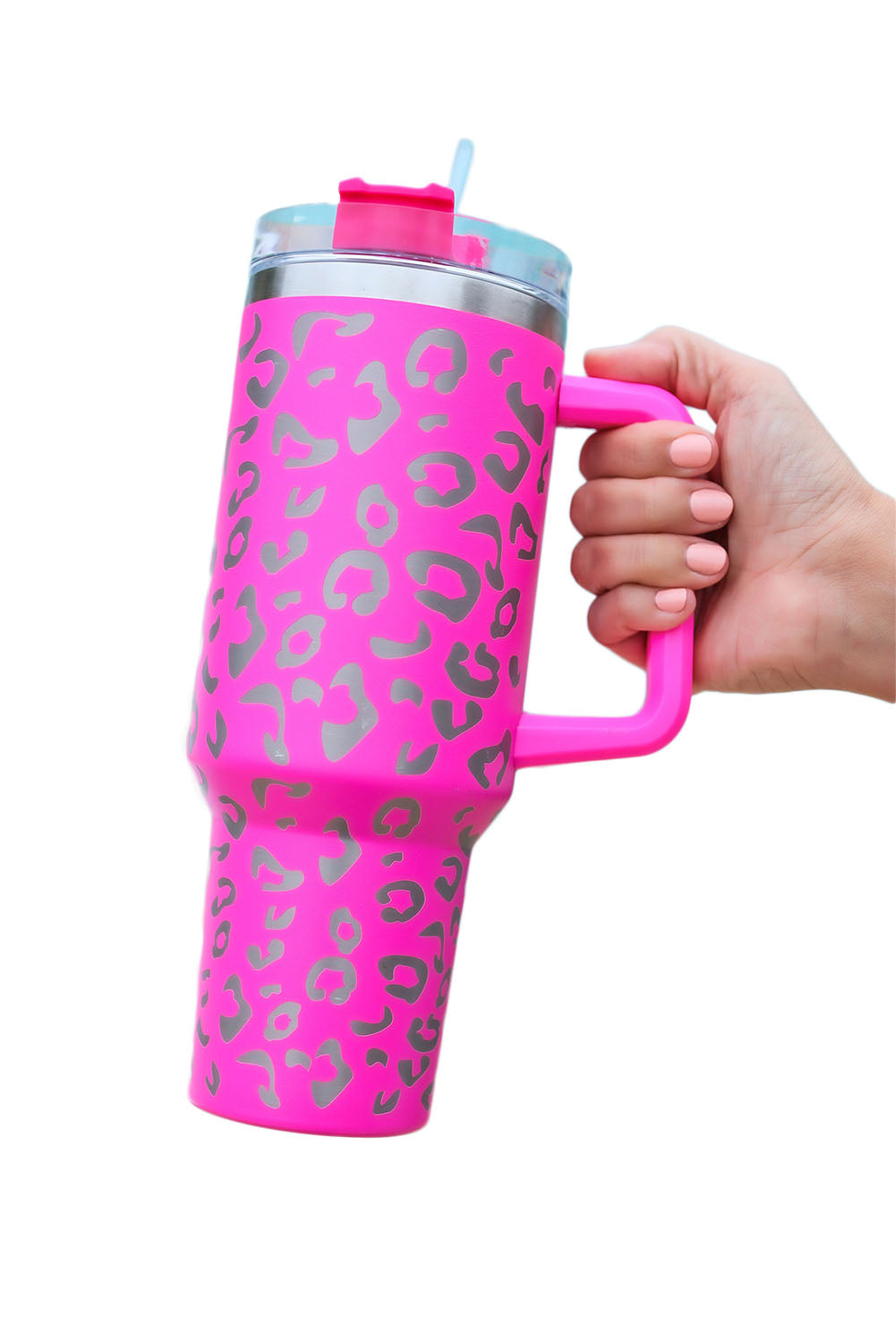 Rose Leopard Spotted 304 Stainless Double Insulated Cup 40oz