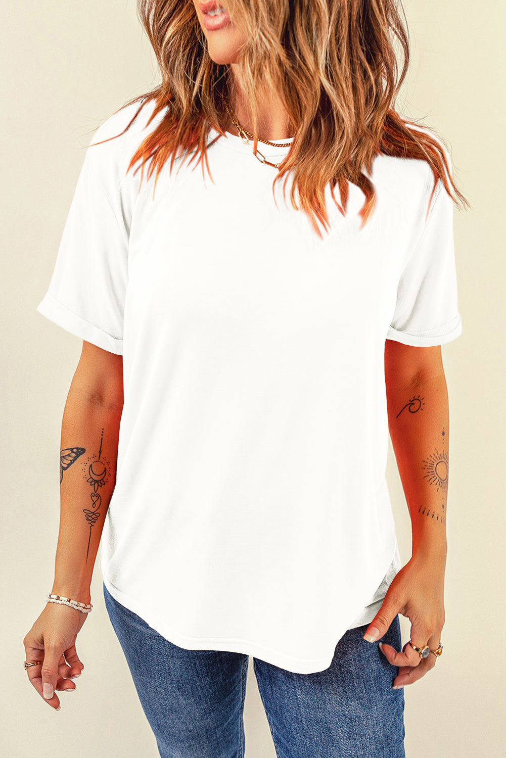 Casual Crew Neck Tee