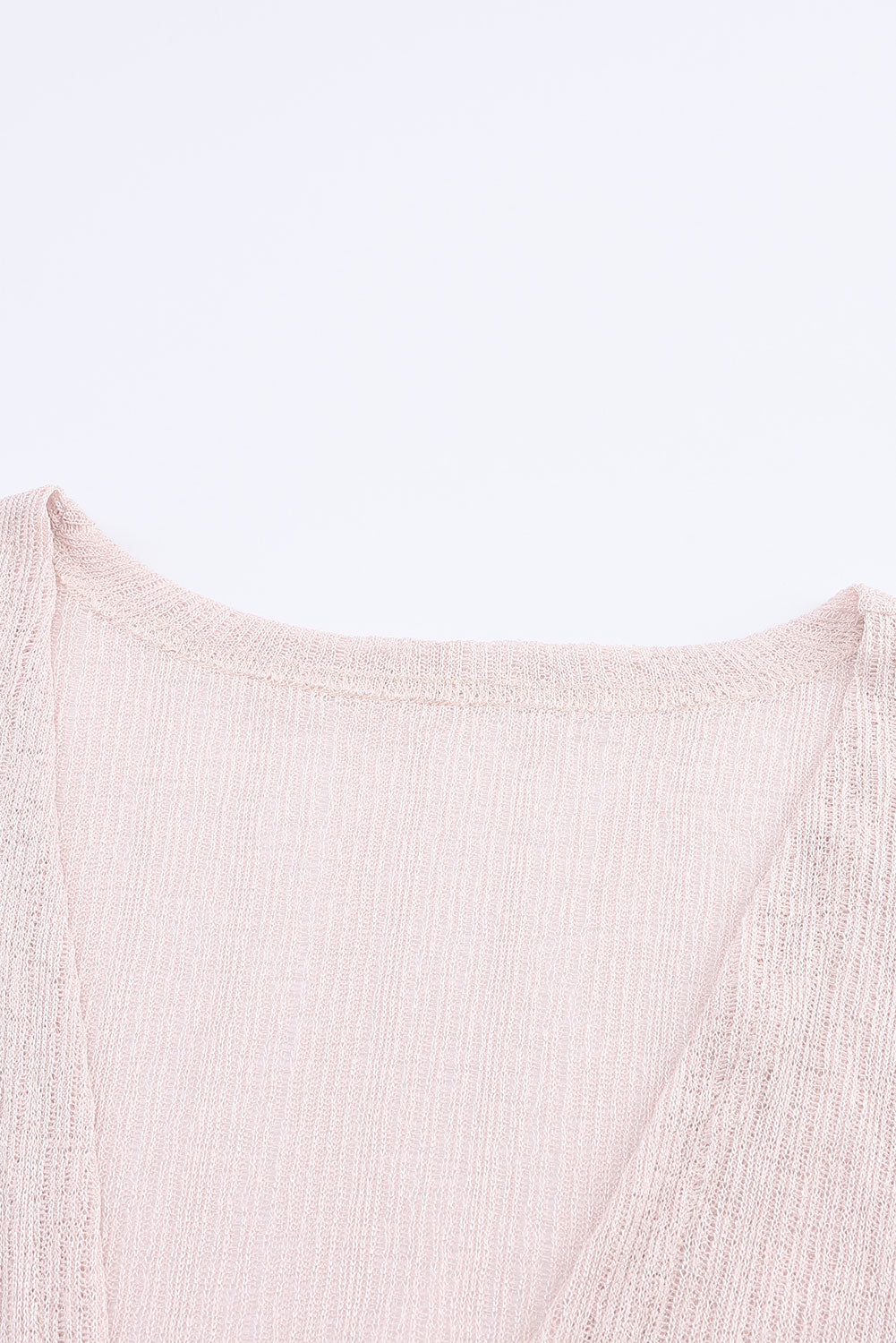 Pink Sheer Lightweight Knit Long Sleeve Cardigan