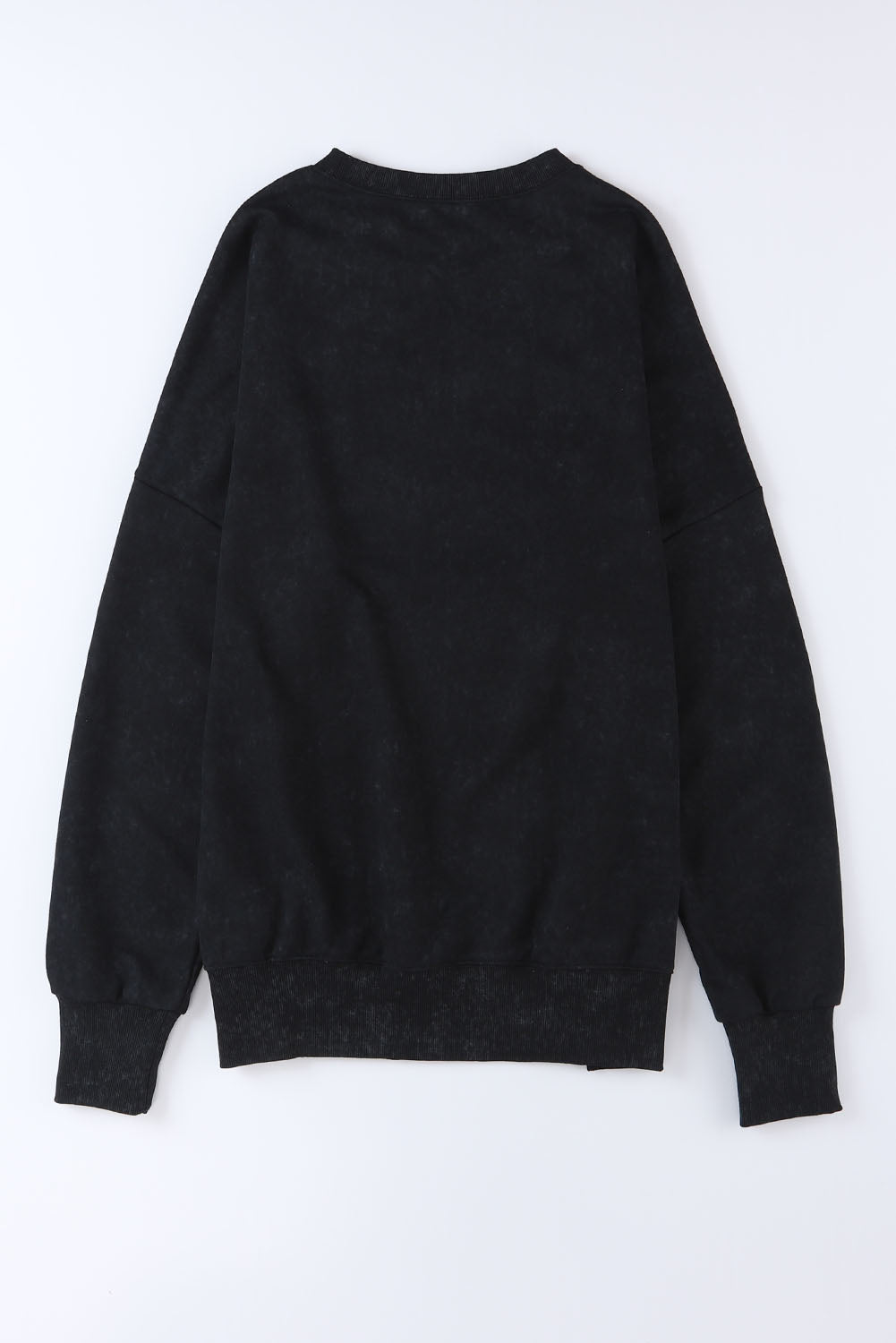 Drop Shoulder Ribbed Trim Oversized Sweatshirt