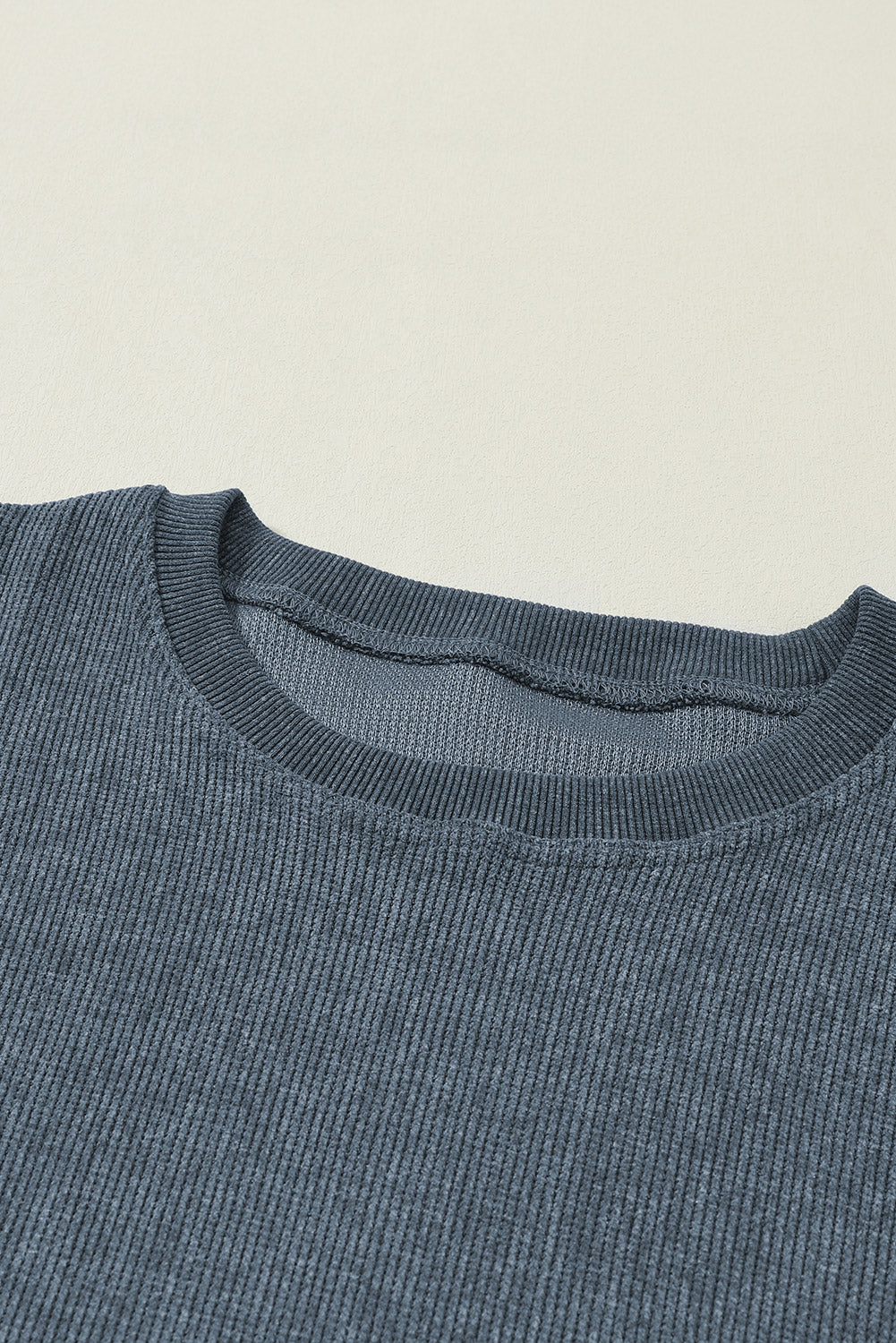 Corded Crew Neck Sweatshirt