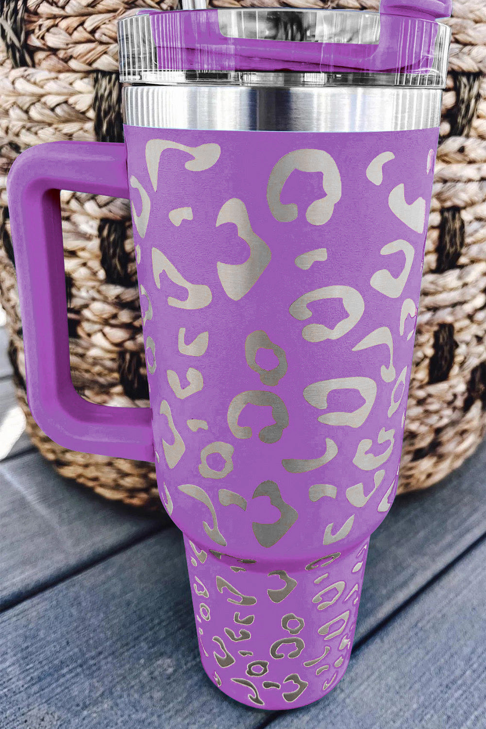 Rose Leopard Spotted 304 Stainless Double Insulated Cup 40oz