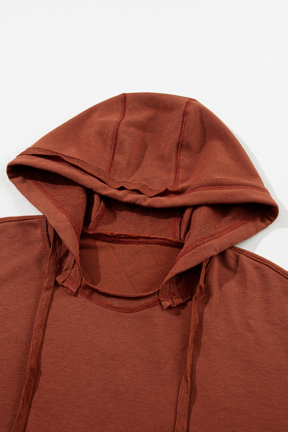 Quilted Patchwork Exposed Seam Hoodie