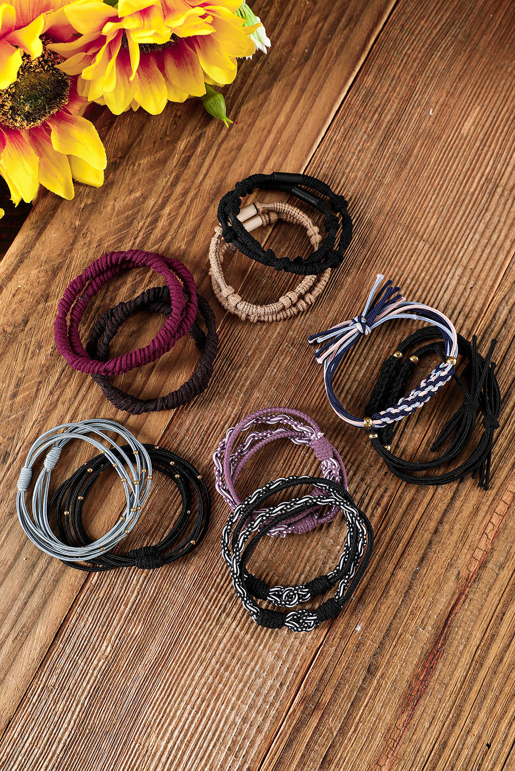 Multicolour 20pcs Boho Knotted Hair Ties