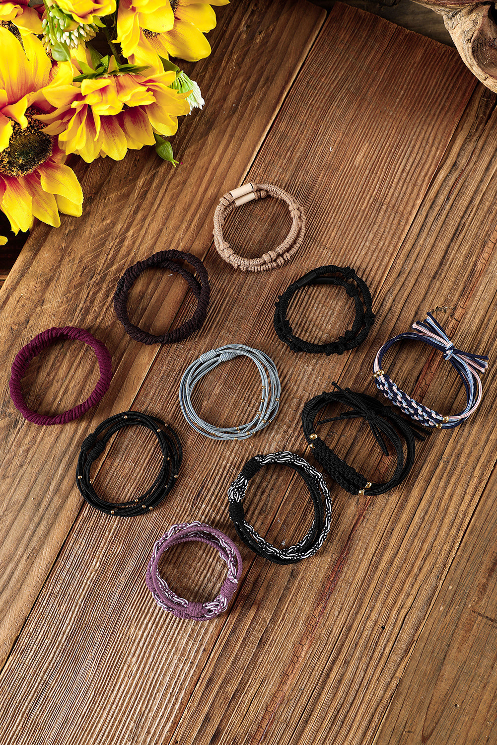 Multicolour 20pcs Boho Knotted Hair Ties