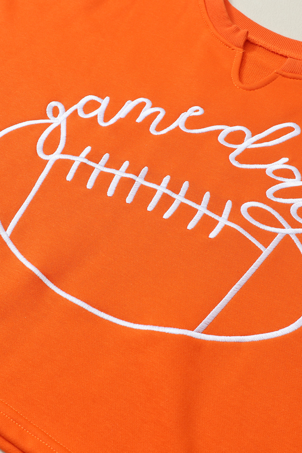 Game Day Lettering Notched Neck Sweatshirt