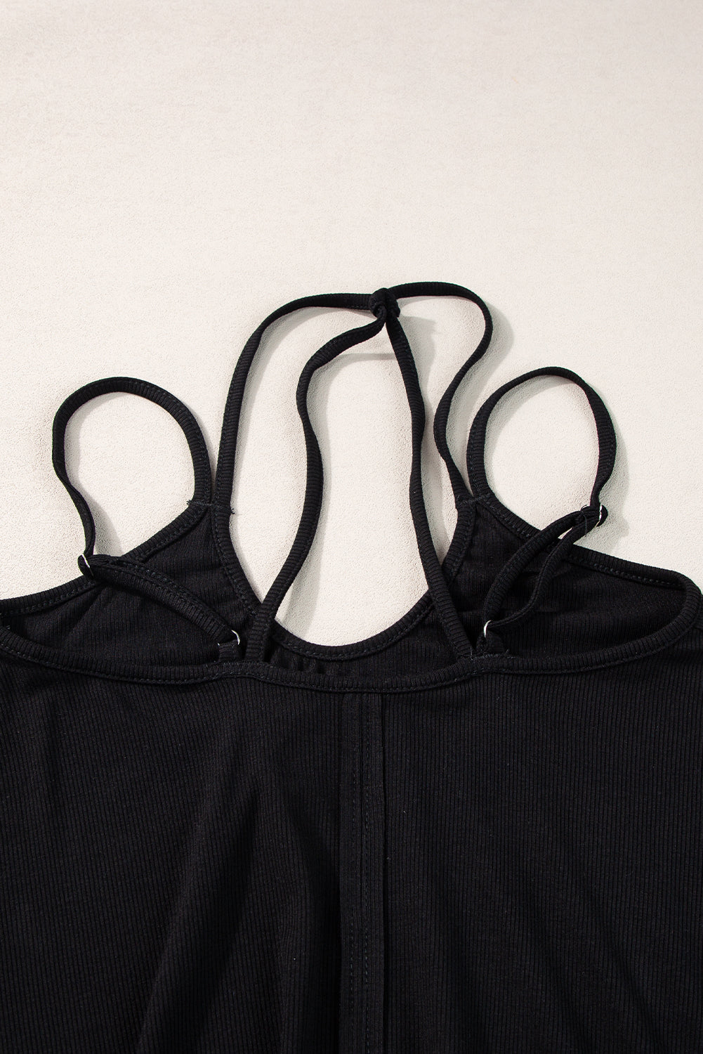 Exposed Seam Detail Double Straps Tank Top