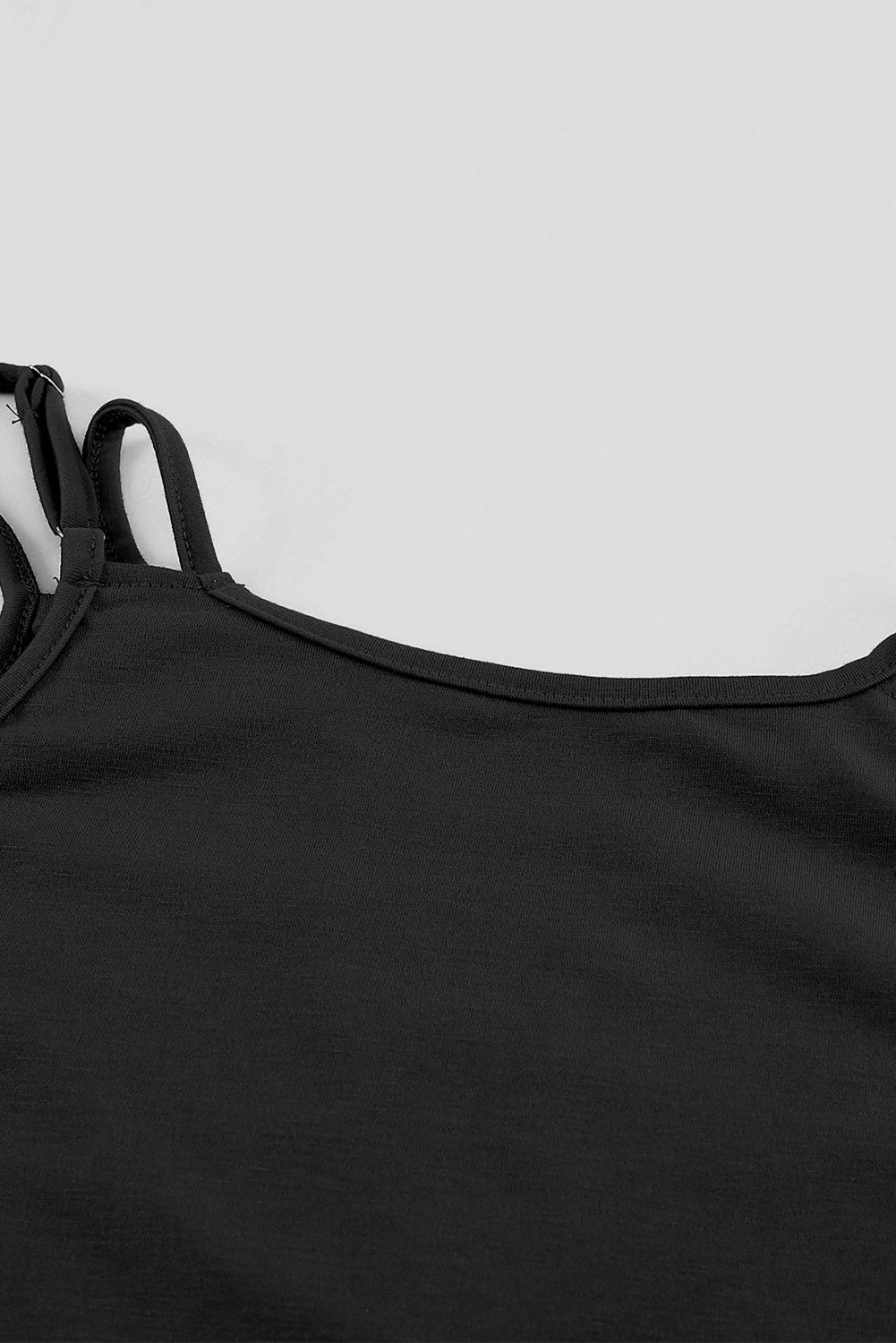 Black Ladder Hollow-out Tank Top