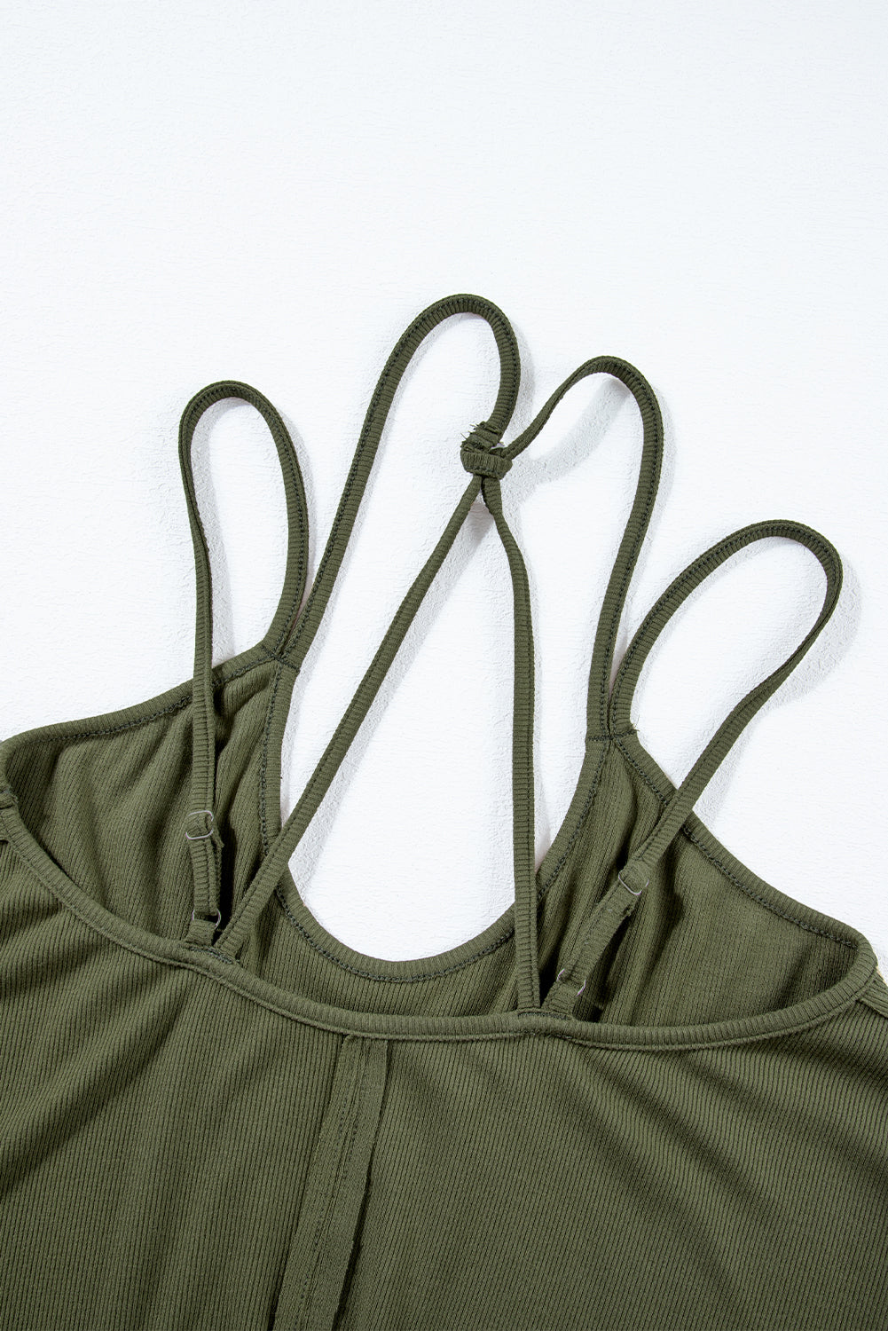 Exposed Seam Detail Double Straps Tank Top