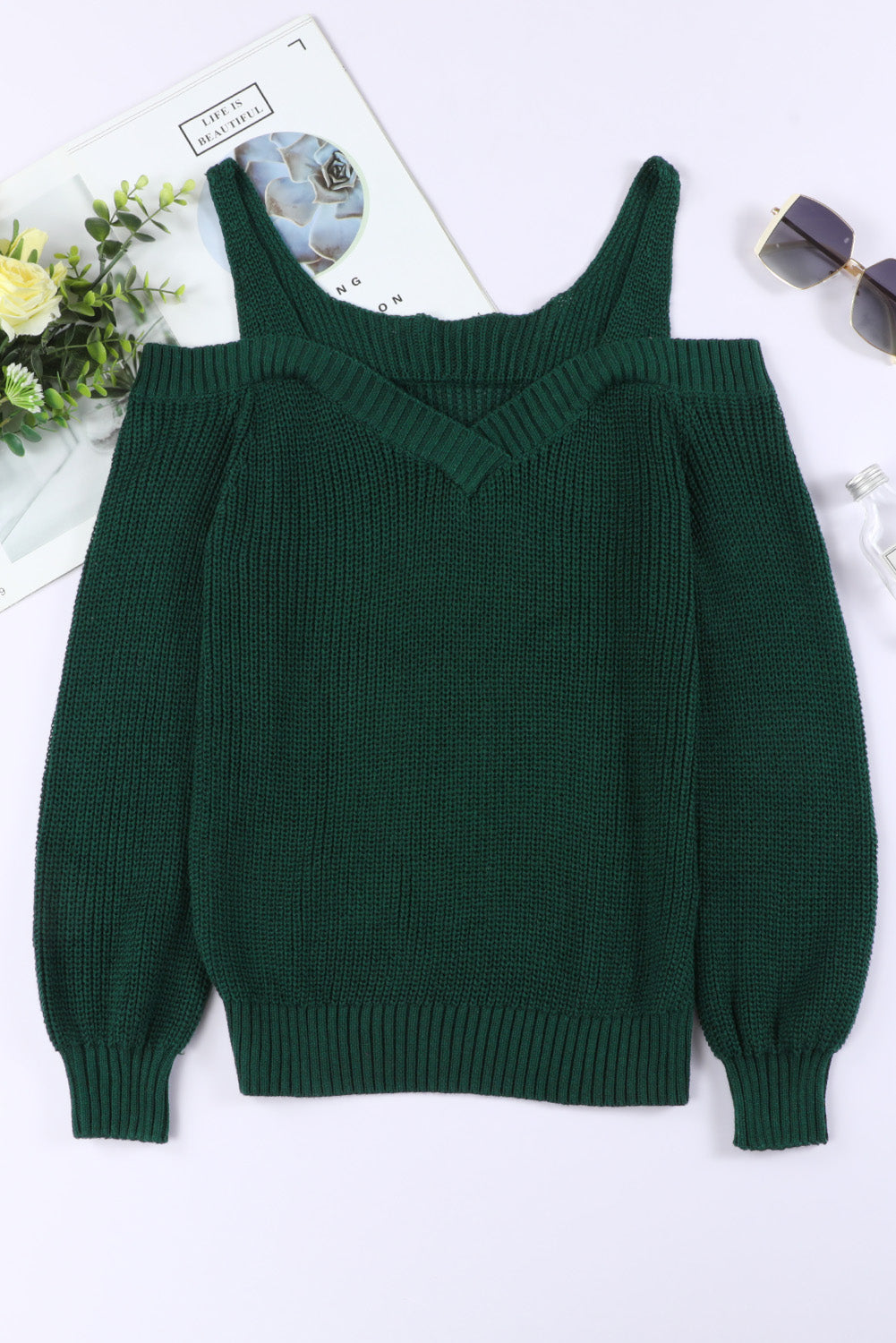 Apricot Dew Shoulder Juliette Knitted Sweater