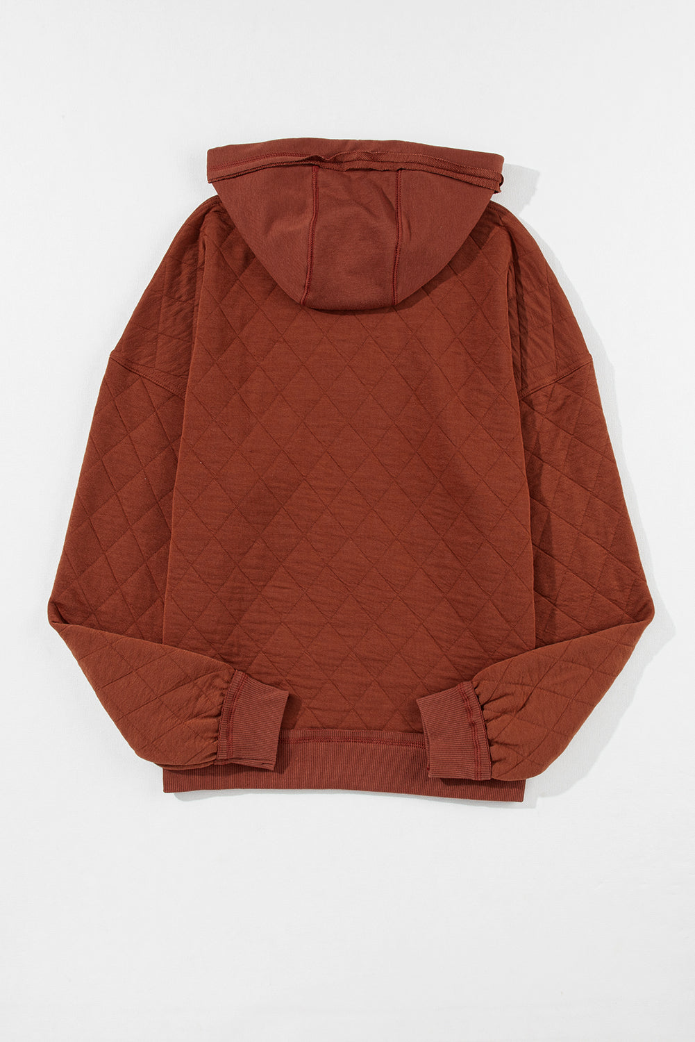 Quilted Patchwork Exposed Seam Hoodie