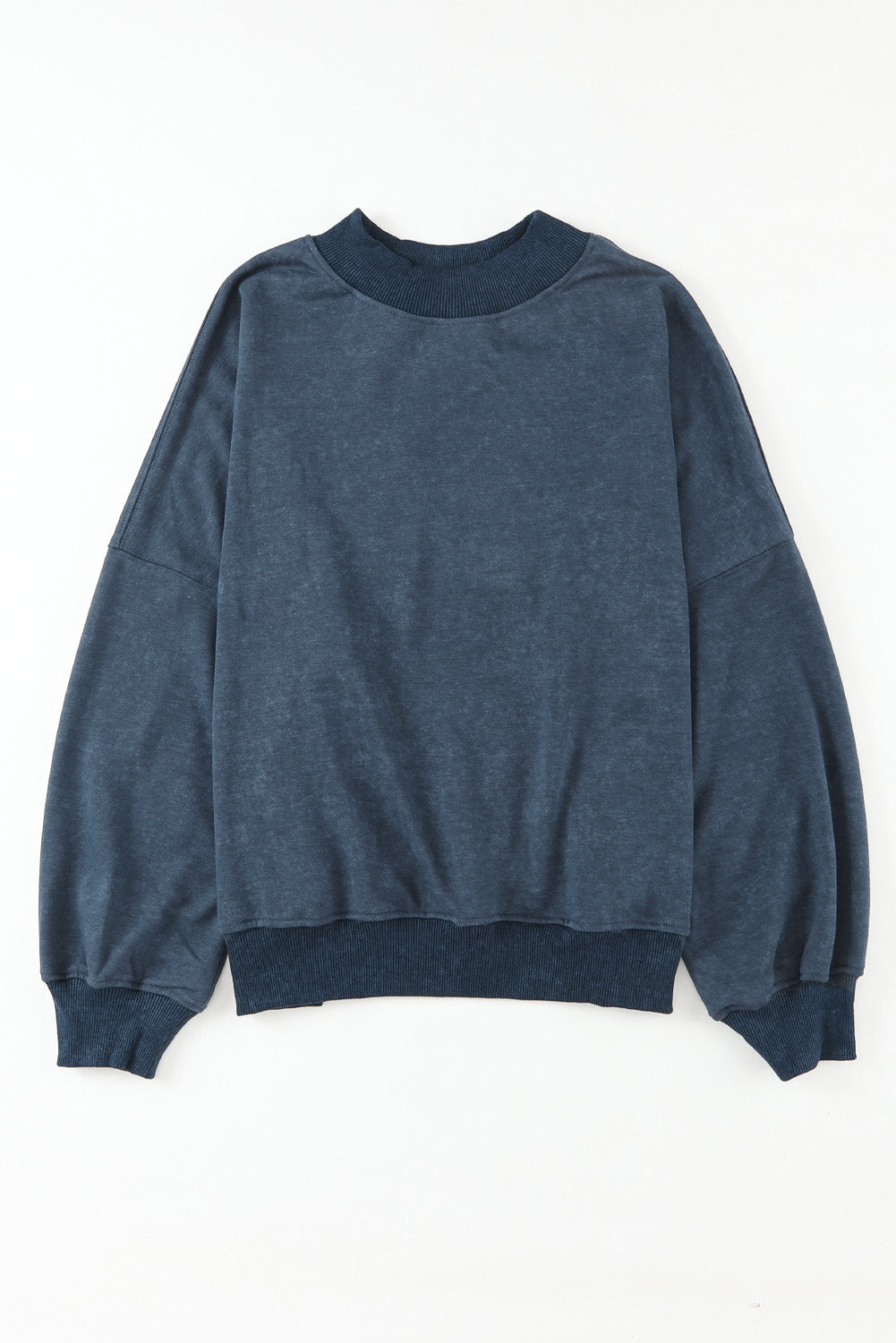 Drop Shoulder Crew Neck Pullover Sweatshirt