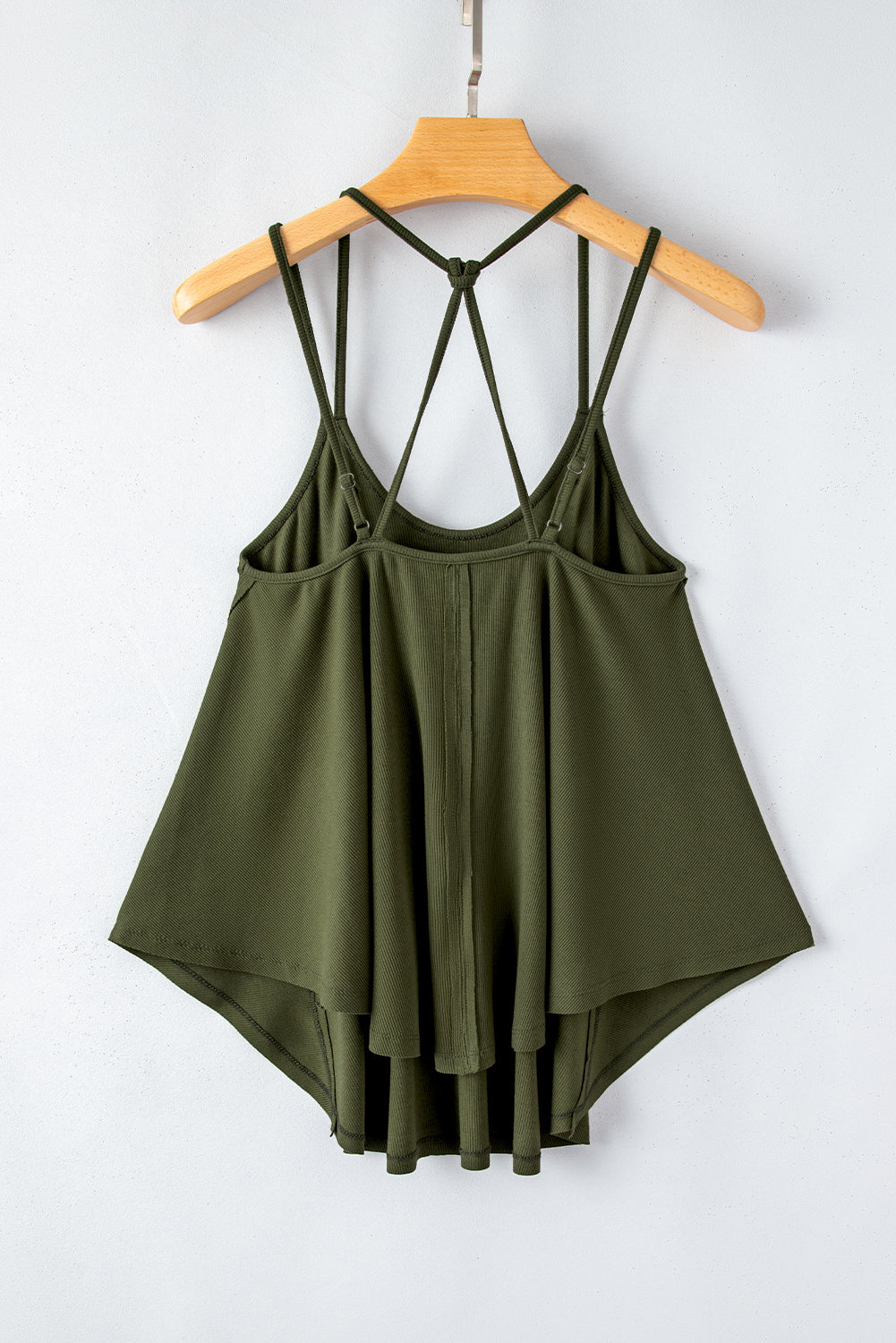 Exposed Seam Detail Double Straps Tank Top