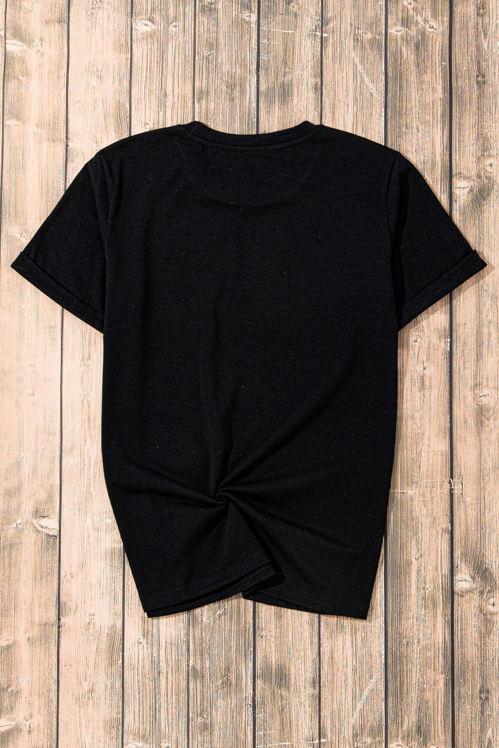 Khaki Casual Plain Crew Neck Tee