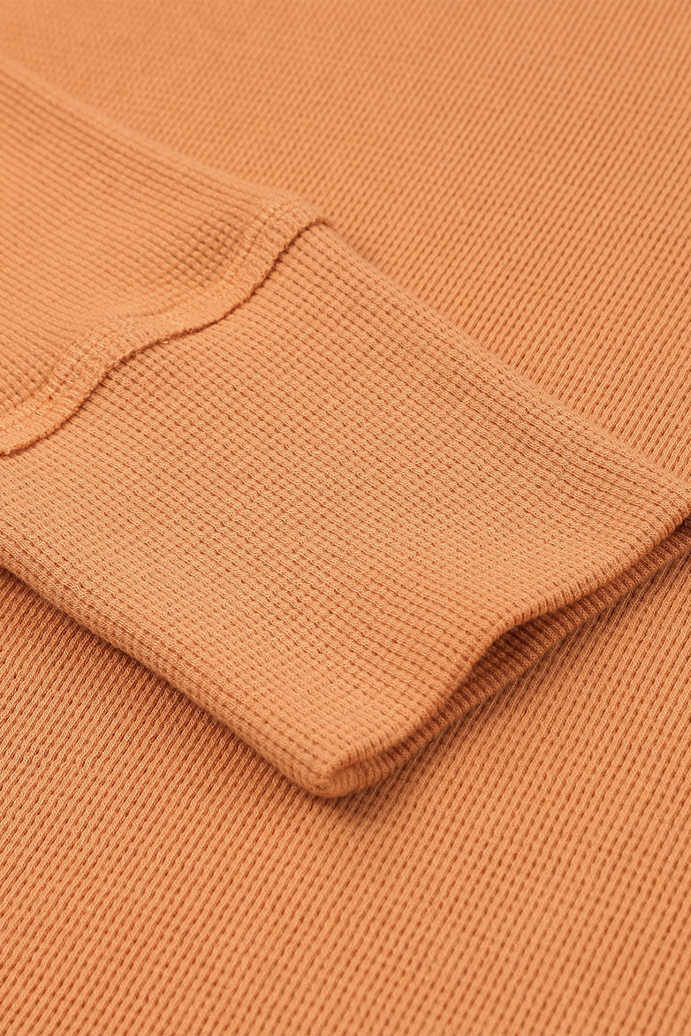 Waffle Knit Henley Top