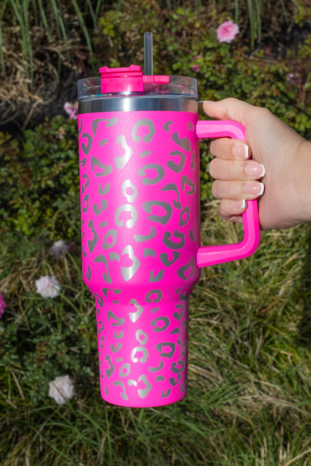 Rose Leopard Spotted 304 Stainless Double Insulated Cup 40oz