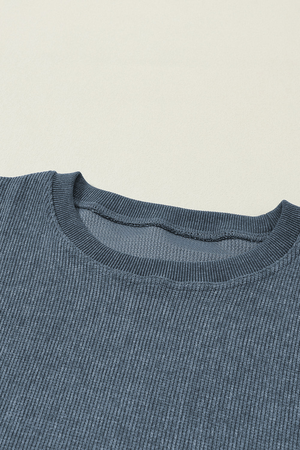 Corded Crew Neck Sweatshirt