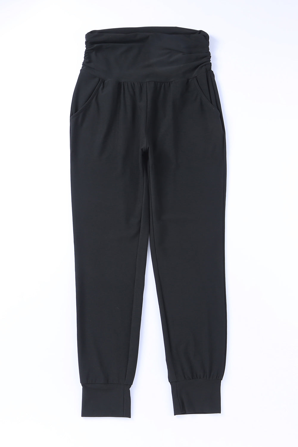 Black Plus Size High Waist Pocketed Skinny Pants