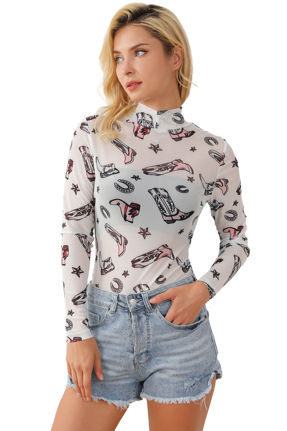 Rodeo Bound Printed Long Sleeve Bodysuit