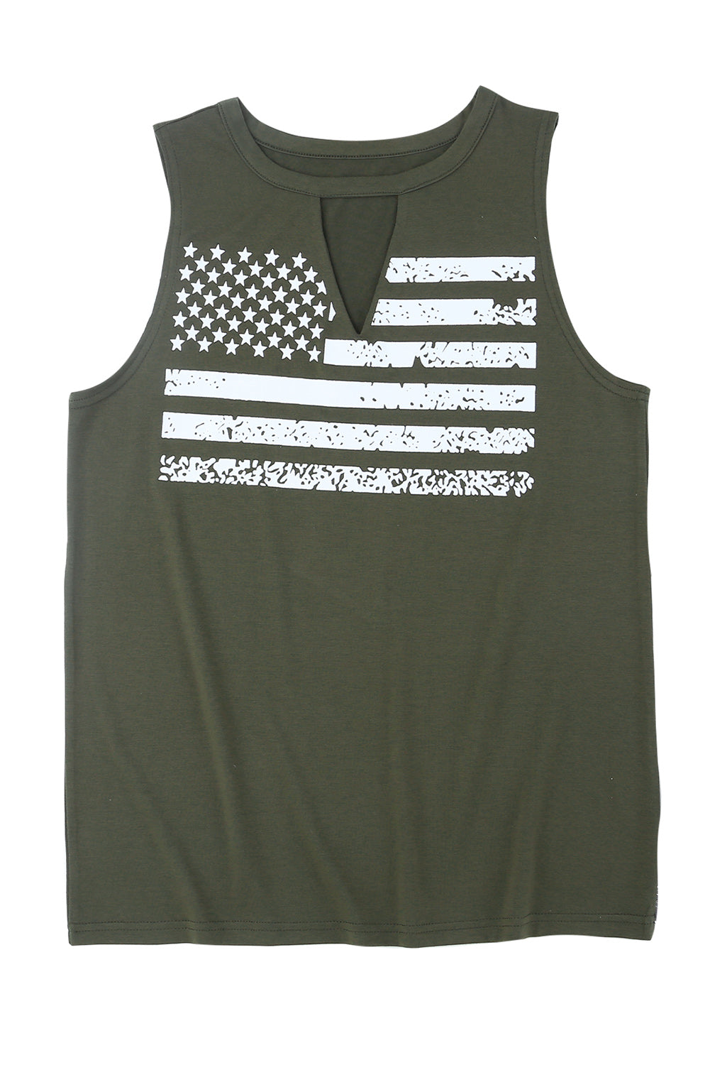 Cutout American Flag Print Tank Top