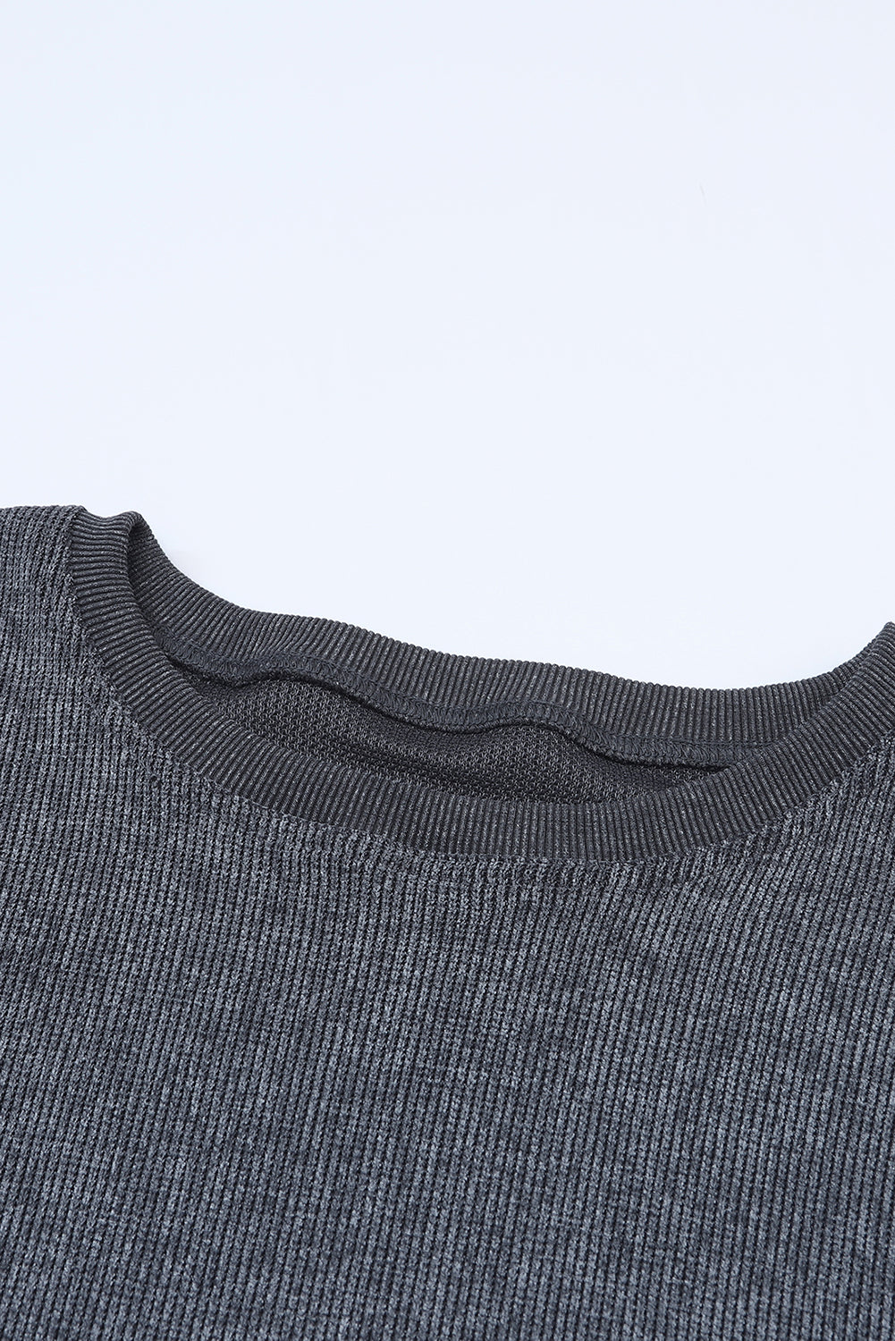 Corded Crew Neck Sweatshirt