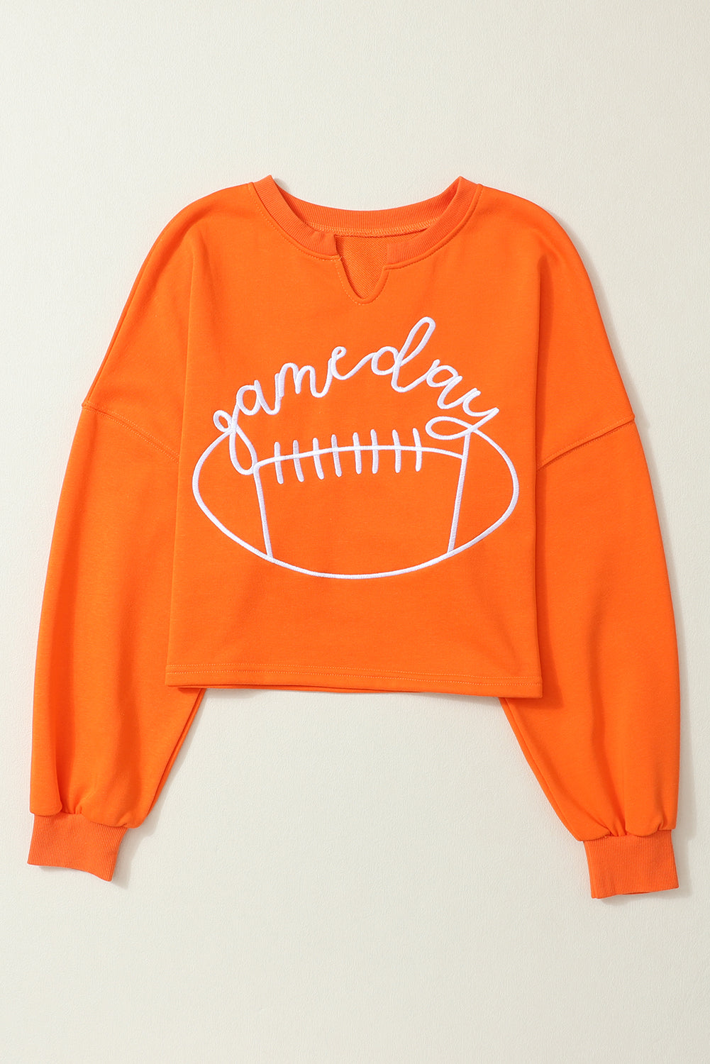 Game Day Lettering Notched Neck Sweatshirt