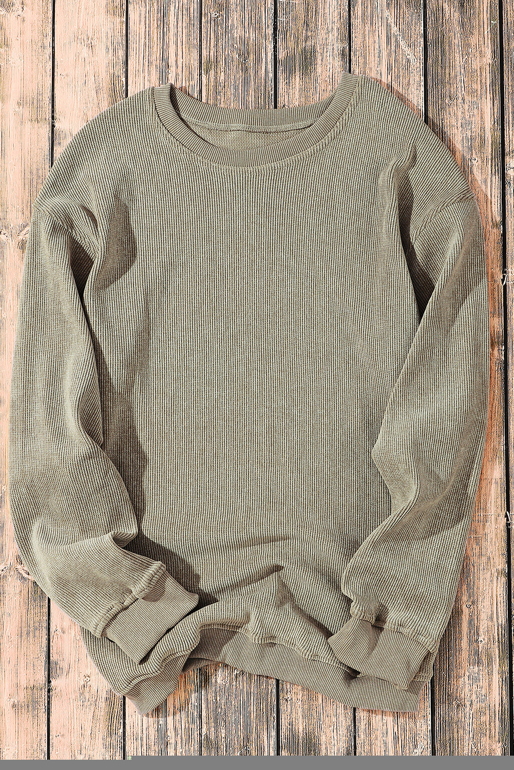 Corded Crew Neck Sweatshirt