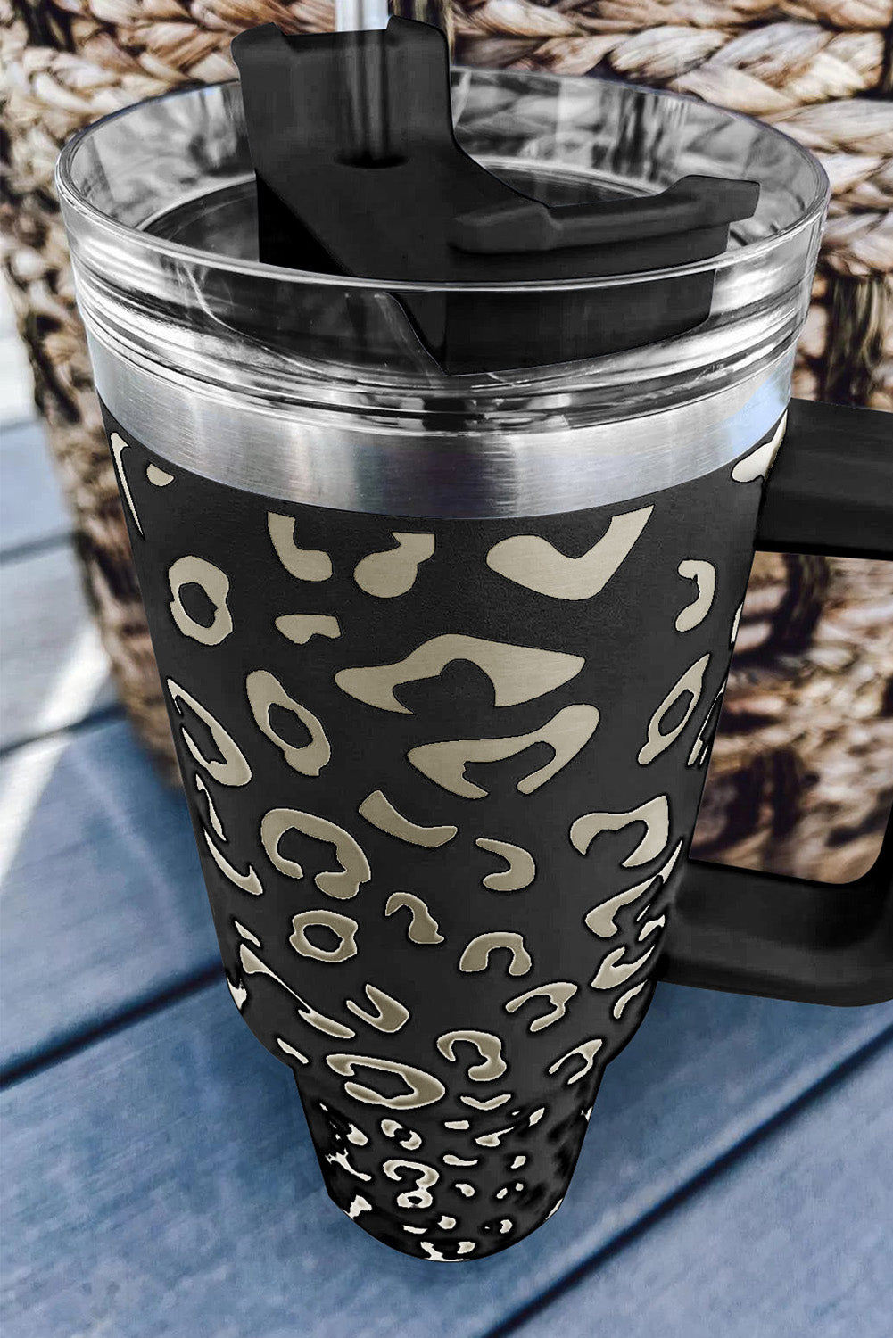 Rose Leopard Spotted 304 Stainless Double Insulated Cup 40oz