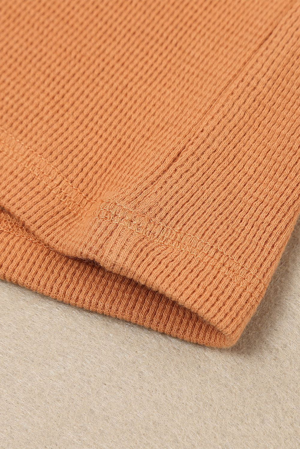 Waffle Knit Henley Top