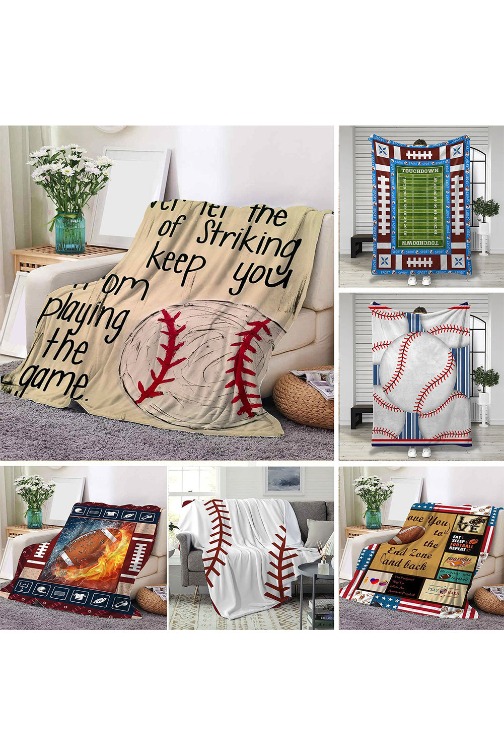 Ball Game Fashion Fleece Blanket 130*150cm