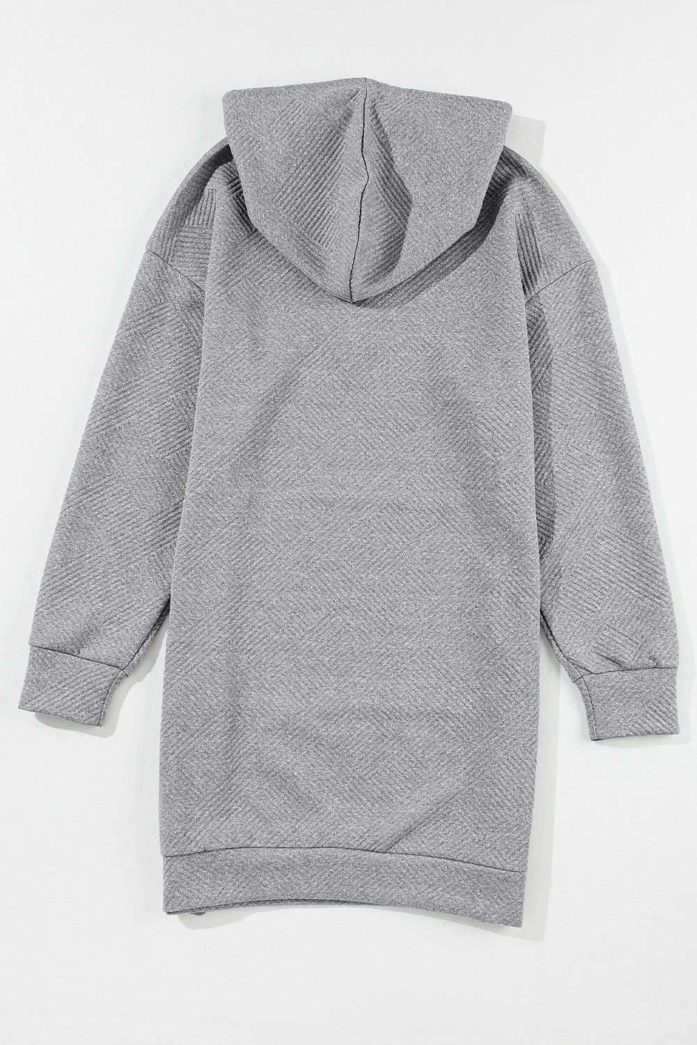 Textured Knit Buttoned Kangaroo Pocket Sweatshirt