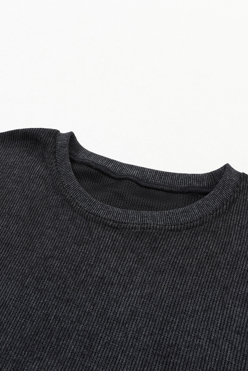 Corded Crew Neck Sweatshirt