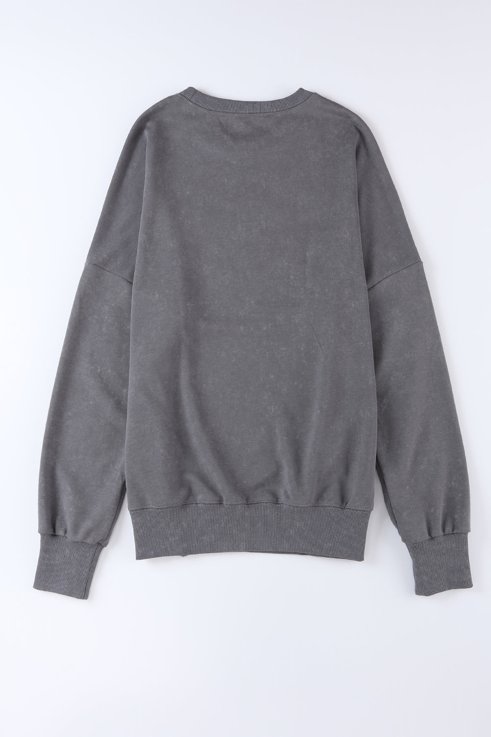 Drop Shoulder Ribbed Trim Oversized Sweatshirt